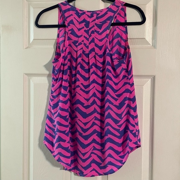 Lilly Pulitzer Cosmos Silk Purple and Pink Tank Top - Picture 2 of 6